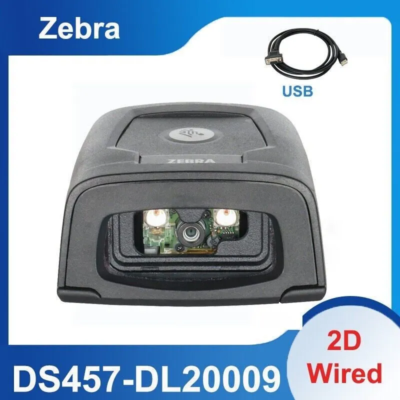 Сканер штрих-кода Zebra DS457-DL20009 USB Cable Desktop Fixed Mount 1/2D Imager 