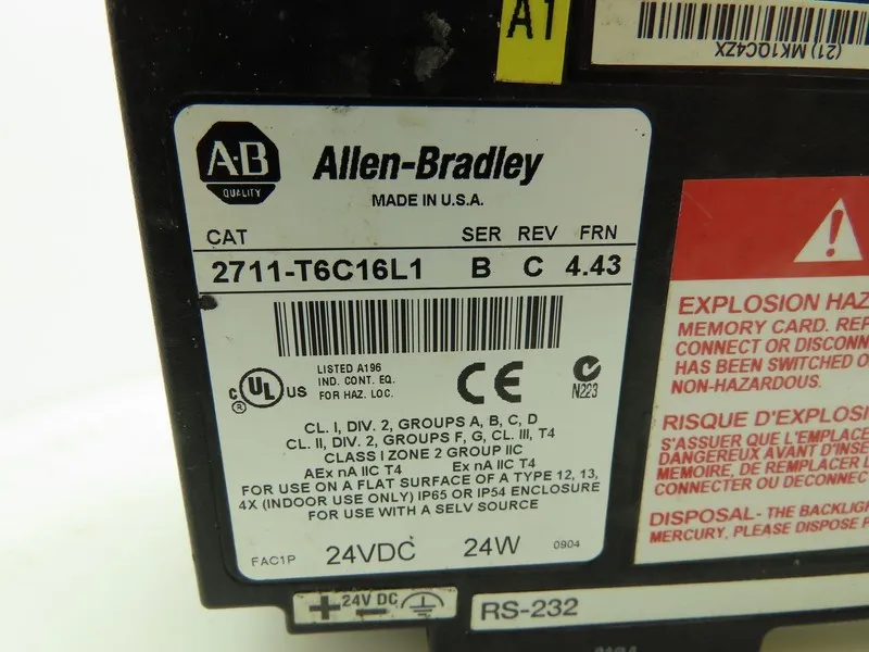 Панель оператора Allen Bradley 2711-T6C16L1 PanelView Standard Terminal