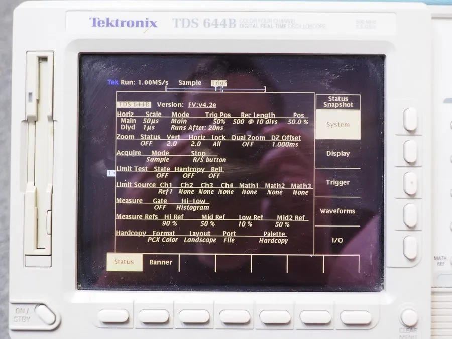 Осциллограф Tektronix TDS644B /13/1F/2F Digital Oscilloscope 500MHz 2.5GS/s 4Ch — фото лота 1