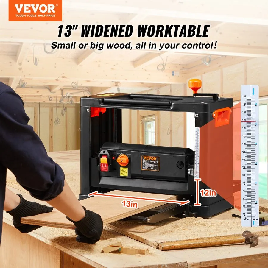 Электродвигатель Uimoso 13-Inch Thickness Planer, 2000W 15-Amp Motor, Two-Blade — фото лота 1