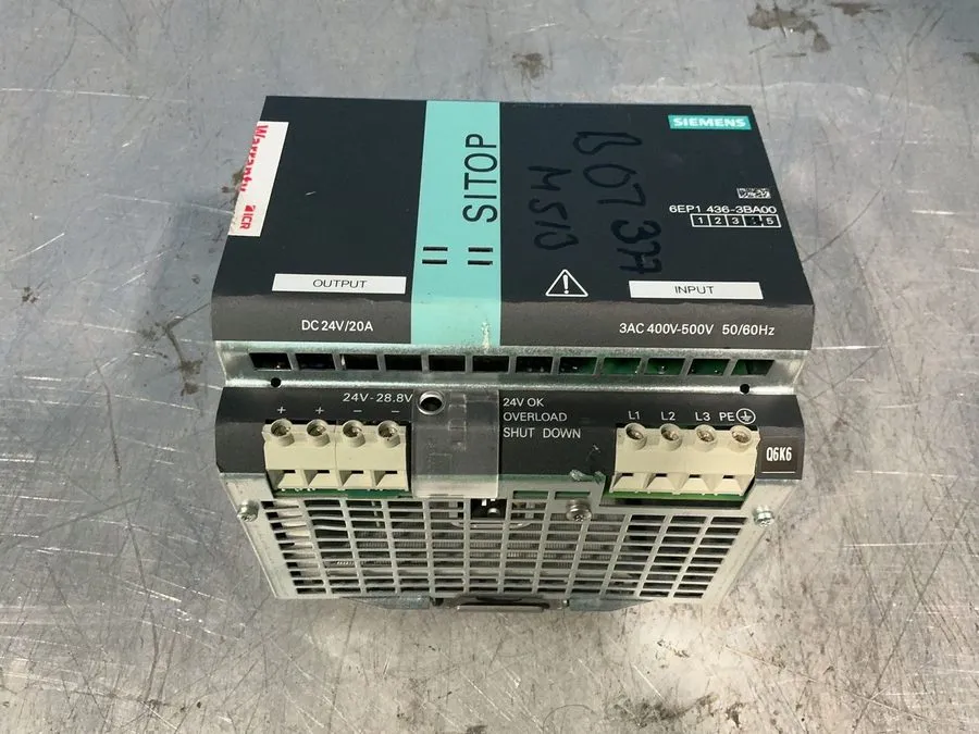 Блок питания SIEMENS 6EP1436-3BA00 SITOP MODULAR 20A POWER SUPPLY 24VDC 3PHASE