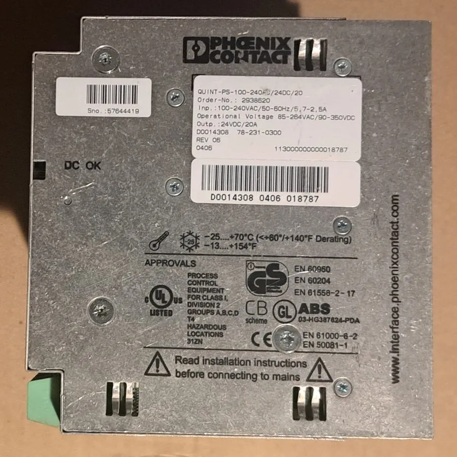 Блок питания Phoenix Contact Quint Power Supply QUINT-PS-100-240AC/24DC/20