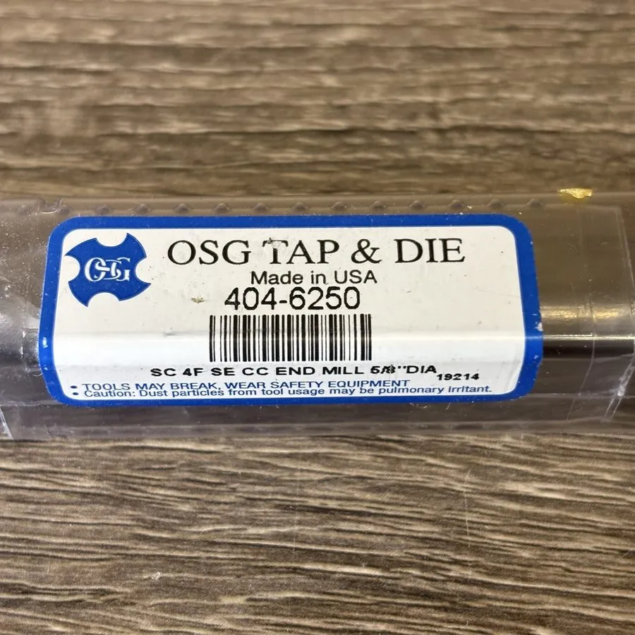 Режущий инструмент Osg 404-6250 Carbide End Mill, 404, 5/8 D, 1-1/4 Cut L — фото лота 1