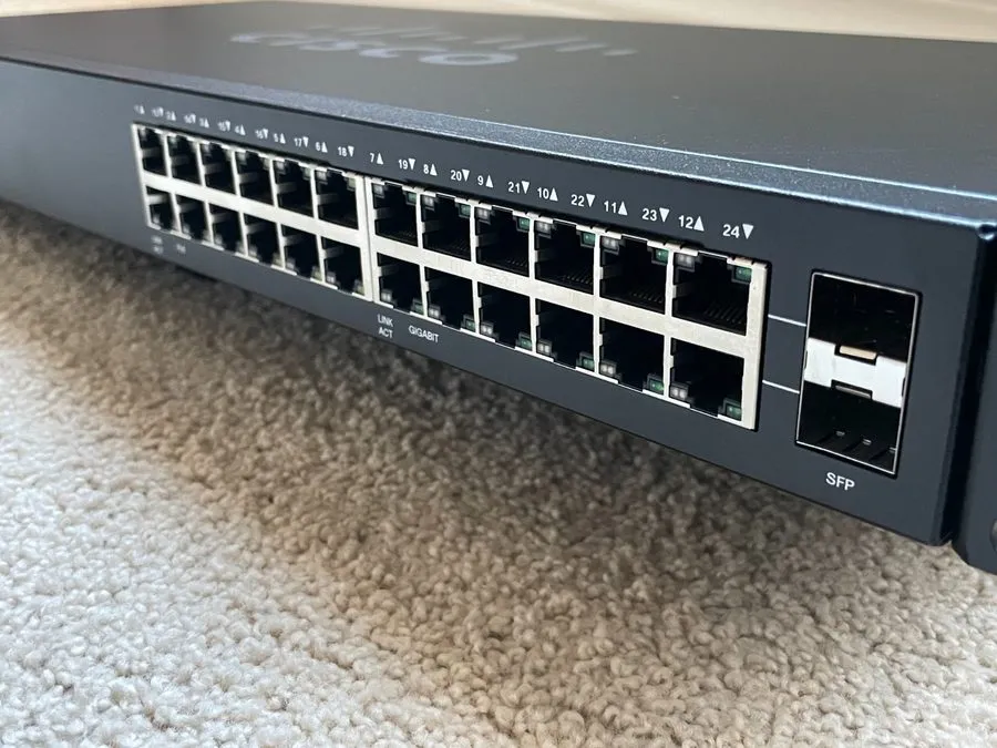 Коммутатор Cisco SG110-24HP 24-Port Gigabit PoE Unmanaged Switch 100W 2x SFP