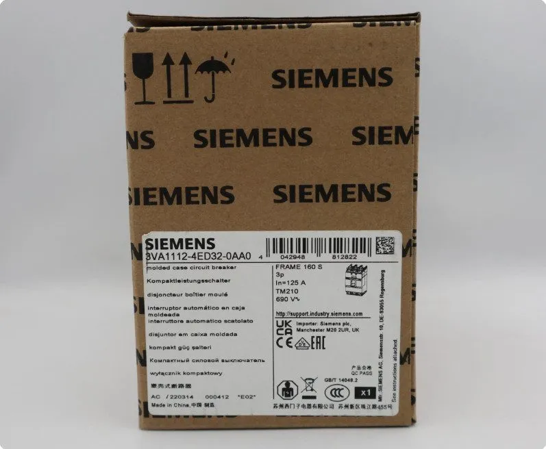 Автоматический выключатель Siemens circuit breaker 3VA1112-4ED32-0AA0 3P 125A