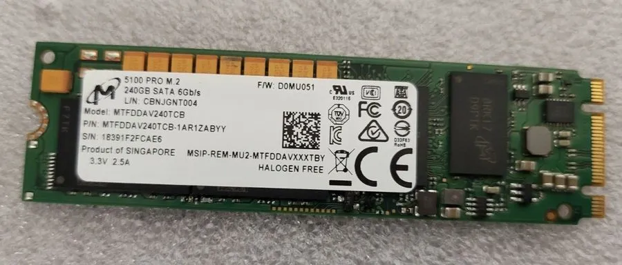 Сервер Dell PowerEdge R740 BOSS 240GB M.2 SATA SSD 0CM88M Micron MTFDDAV240TCB