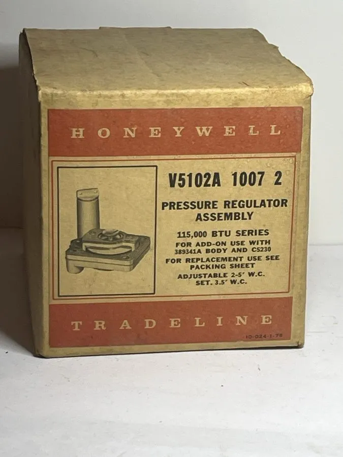 Трубопроводная арматура Honeywell V5102A 1007 Gas Pressure Regulator Assembly Tr — фото лота 1