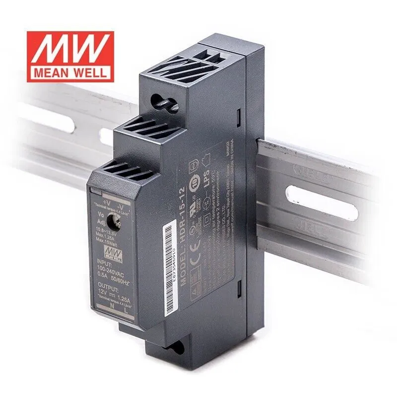 Блок питания Mean Well HDR-15 Series DIN Rail Power Supply 15W 5V 12V 24V 48V