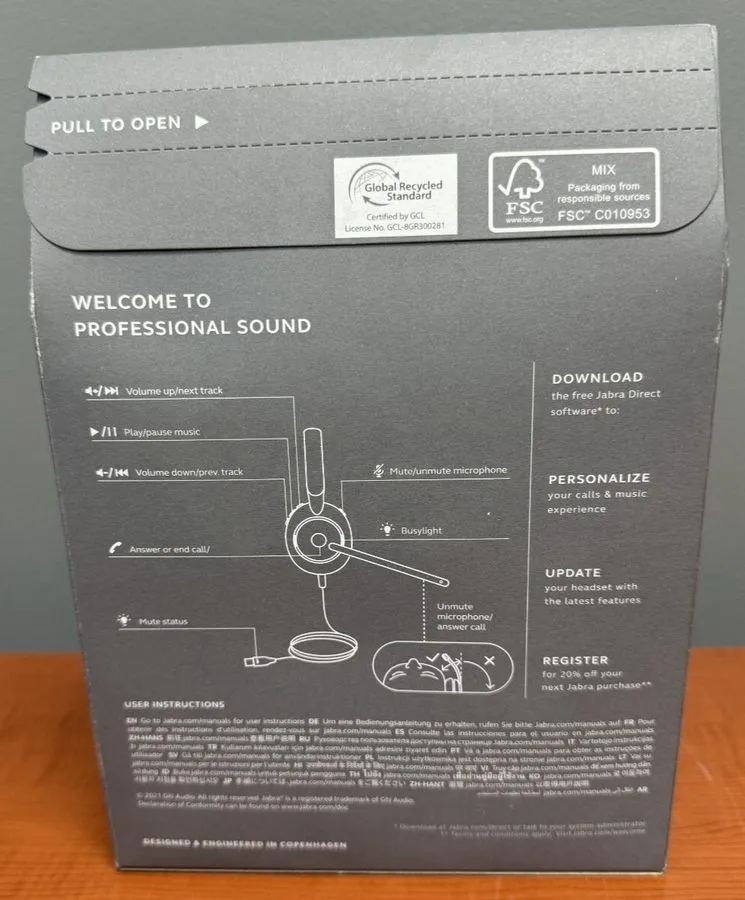 VoIP-шлюз Jabra Evolve2 40 Wired USB-C Stereo Headset Black (24089-989-899)