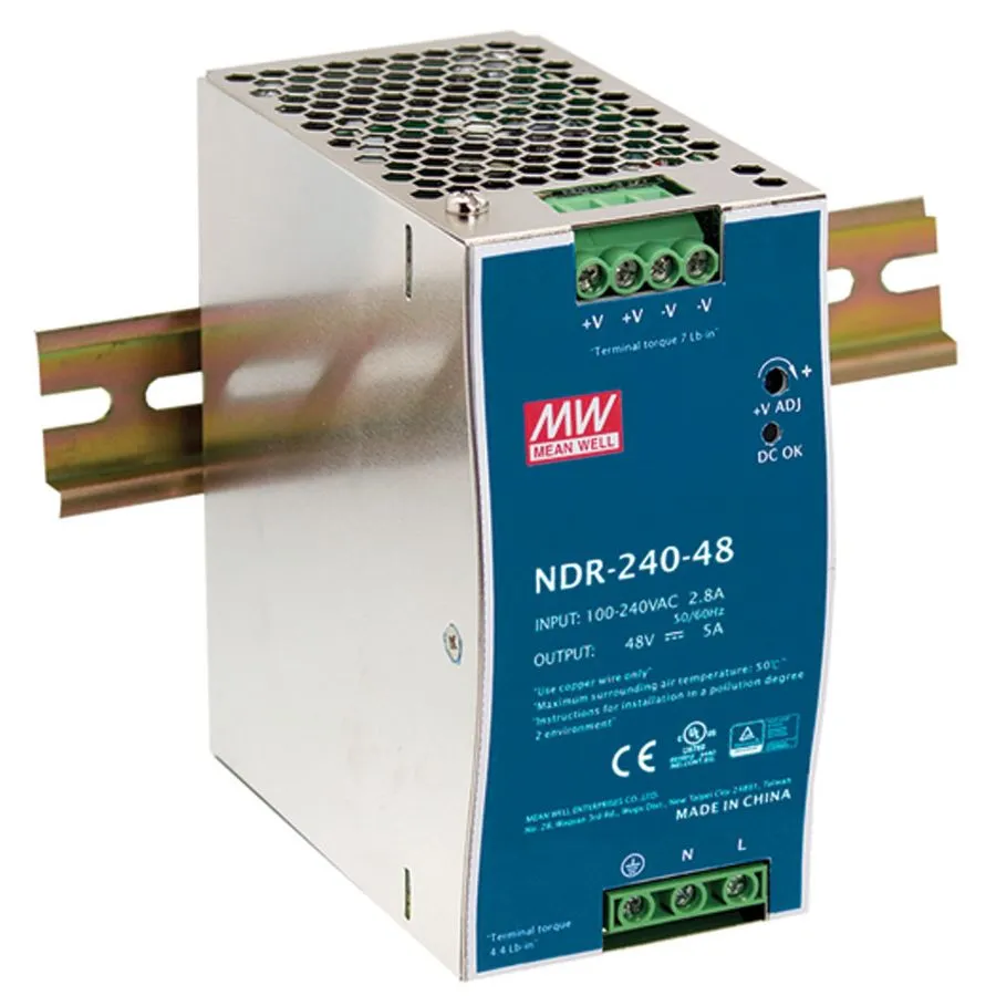 Блок питания Mean Well NDR-240-48, Single Output, DIN Rail Power Supply 48VDC 5A