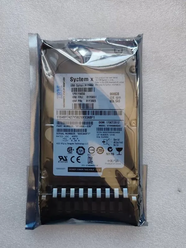 Жёсткий диск IBM 81Y9651 900GB 81Y3805 10K 81Y9650 6Gbps SAS 2.5" SFF HS HDD Har — фото лота 1