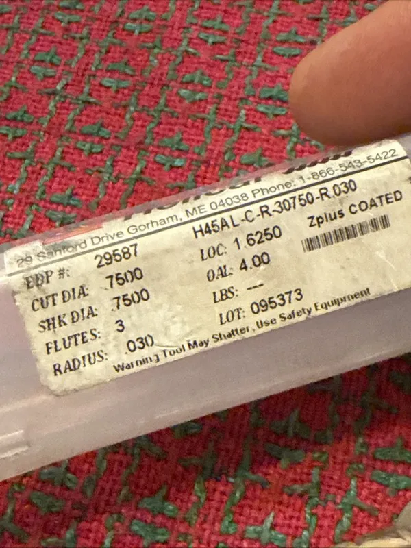 Режущий инструмент Helical Solutions 29587 H45AL-C-R-30750-R.030 3/4" Carbide Ro