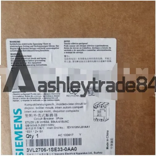 Автоматический выключатель SIEMENS 3VL2716-1AA33-0AA0 Circuit Breaker