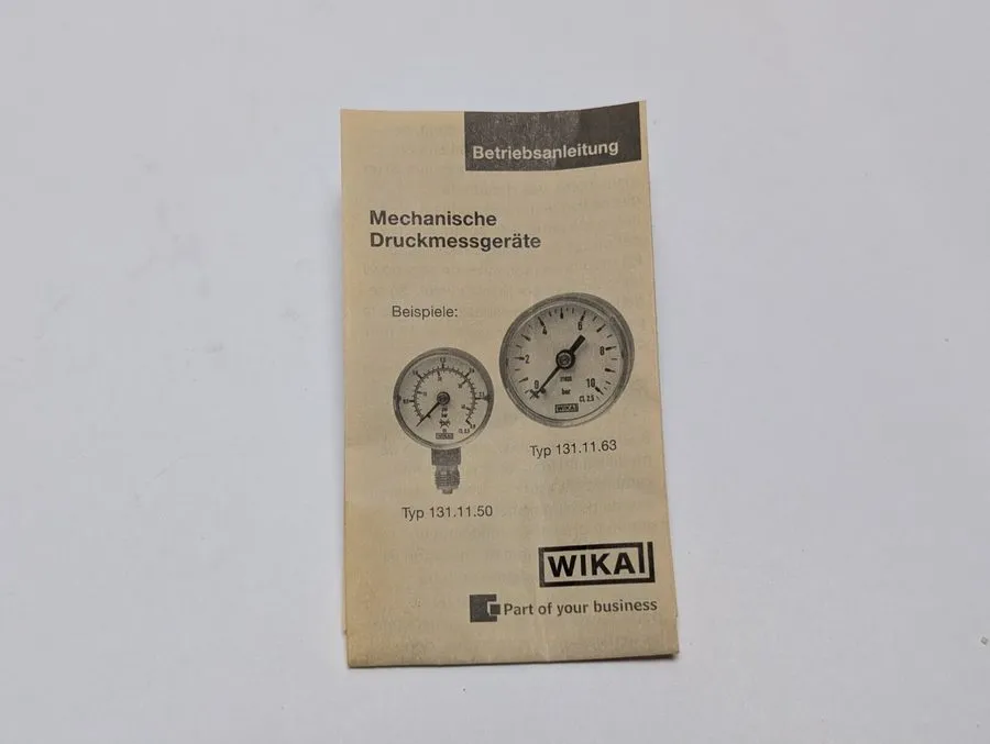Трубопроводная арматура WIKA Parker P6G-DRA1V10 Pressure Gauge EN837-1