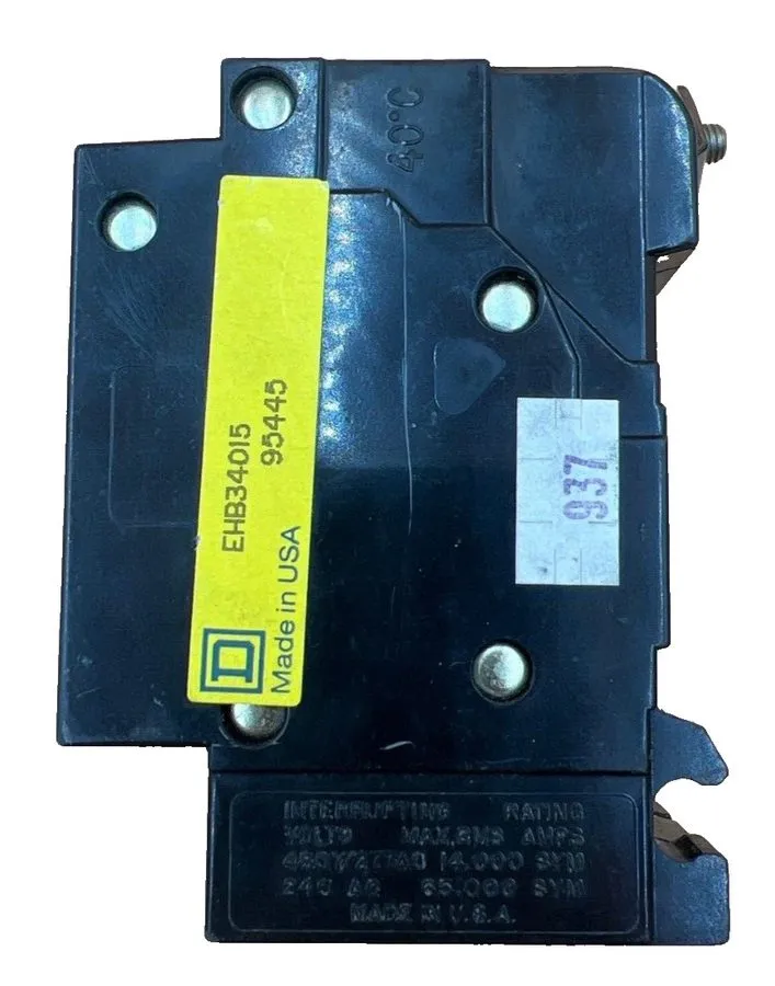 Автоматический выключатель SQUARE D EHB EHB34015 3 POLE 15 AMP 480V CIRCUIT BREA