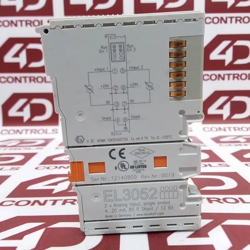 Модуль ввода-вывода EL3052 Beckhoff Ethercat Terminal, 2-Channel, 4-20mA