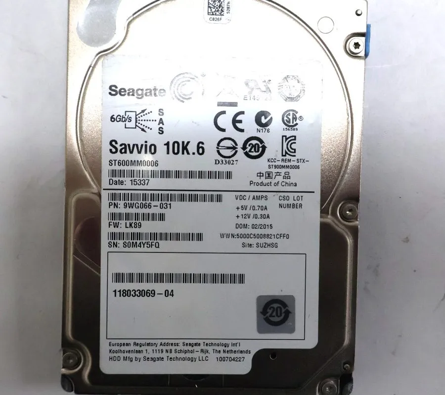 Жёсткий диск EMC Seagate 600GB 2.5" 10K 6G SAS HDD Hard Drive ST600MM0006 9WG066 — фото лота 1