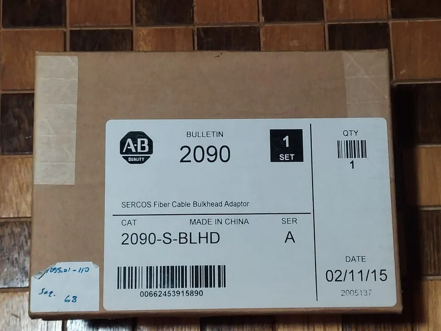 Оптический модуль Allen Bradley 2090-S-BLHD Ser A Sercos Fiber Cable Bulkhead Ad — фото лота 1