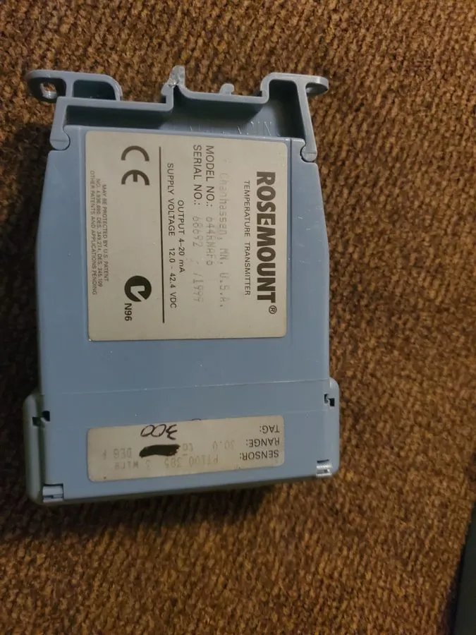 Датчик температуры rosemount 644 temperature transmitter model 644r1nahp6 mpn — фото лота 1