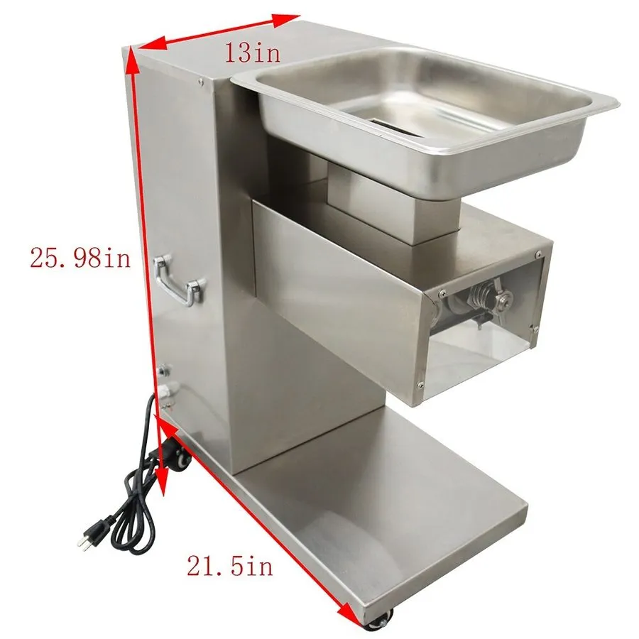 Слайсер 110V QE 500kg/h Commercial Meat Slicer with 5mm Blade Meat Cutting Machi