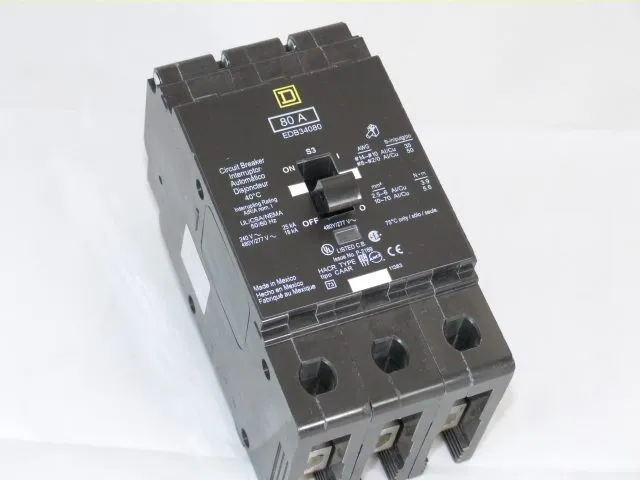 Автоматический выключатель Square D EDB34080 N 80A 480V 3 Poles Miniature Circui
