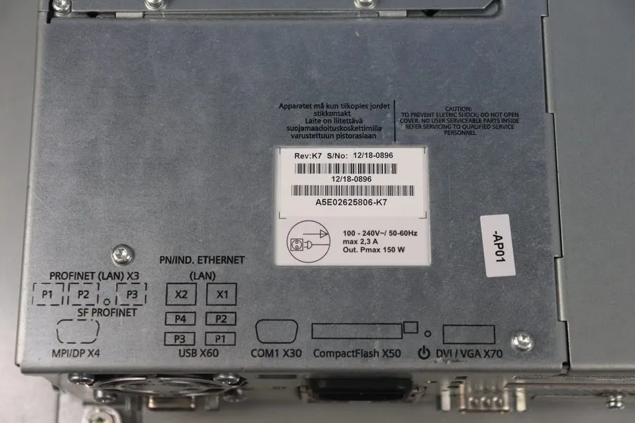 Промышленный компьютер Siemens SIMATIC HMI IPC677C Panel A5E02625806-K7 6AV7894- — фото лота 2