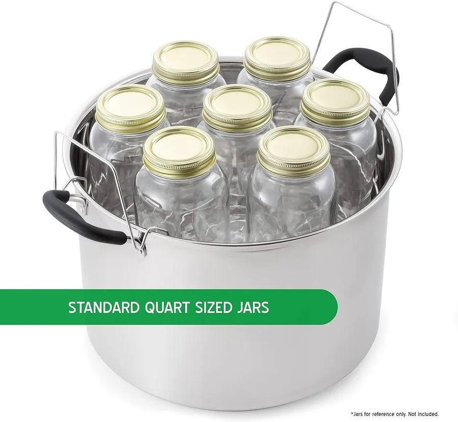 Водяная баня 21.5Qt Water Bath Canner with Glass Lid and Jar Rack 21.5 Quarts, S — фото лота 1