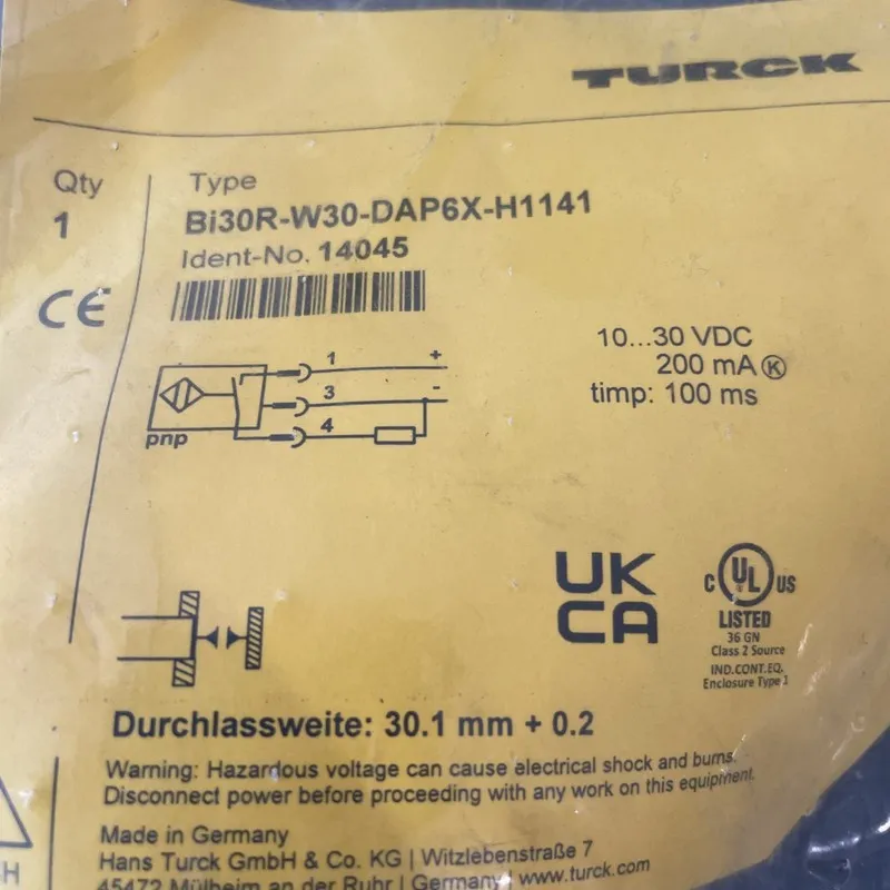 Датчик приближения TURCK BI30R-W30-DAP6X-H1141 Sensor&Proximity Switch