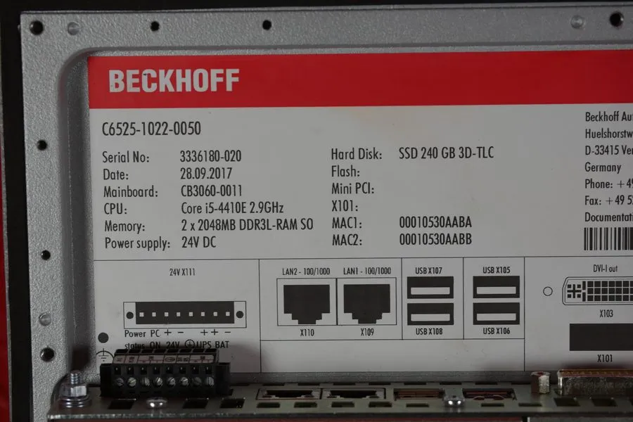 IIoT-устройство Beckhoff C6525-1022-0050 — фото лота 1
