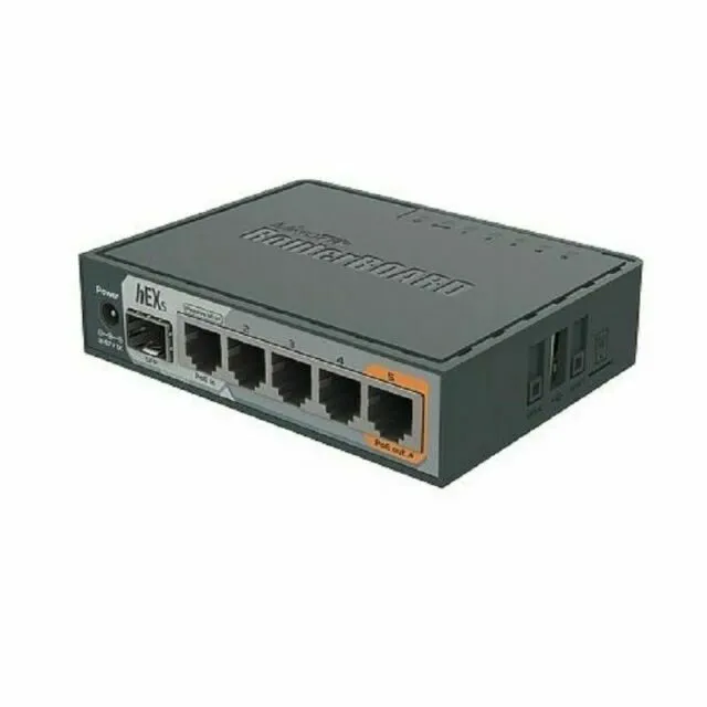 Маршрутизатор MikroTik hEX S 5 Ports Gigabit Ethernet Router RB760IGS SFP port