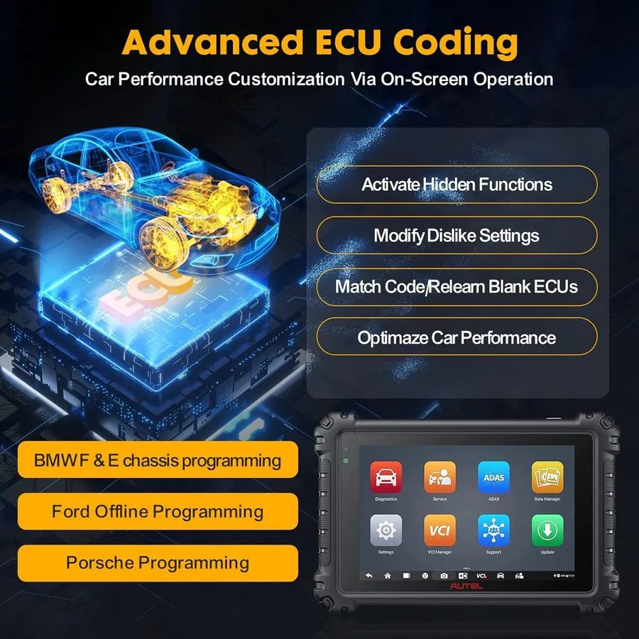Диагностический сканер Autel MaxiSys MK906 Pro ECU Coding Full System Diagnosti 