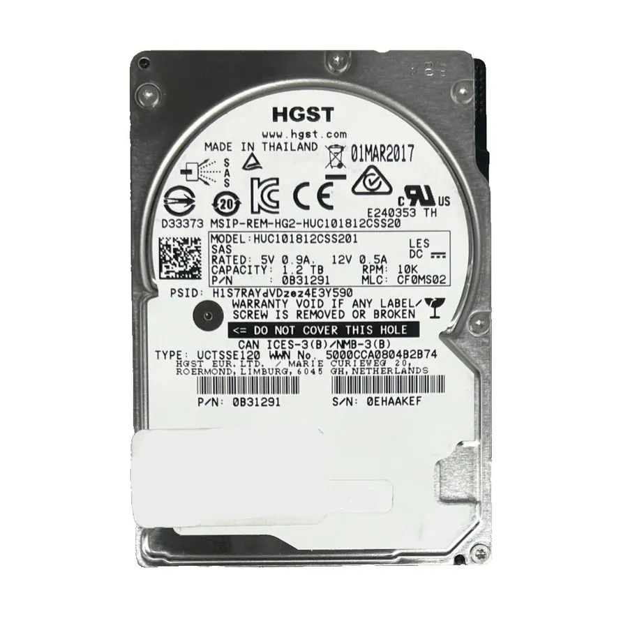 Жёсткий диск HGST C10K1800 1.2TB 10K 12Gb/s SFF 2.5" SAS SED HDD HUC101812CSS201 — фото лота 1