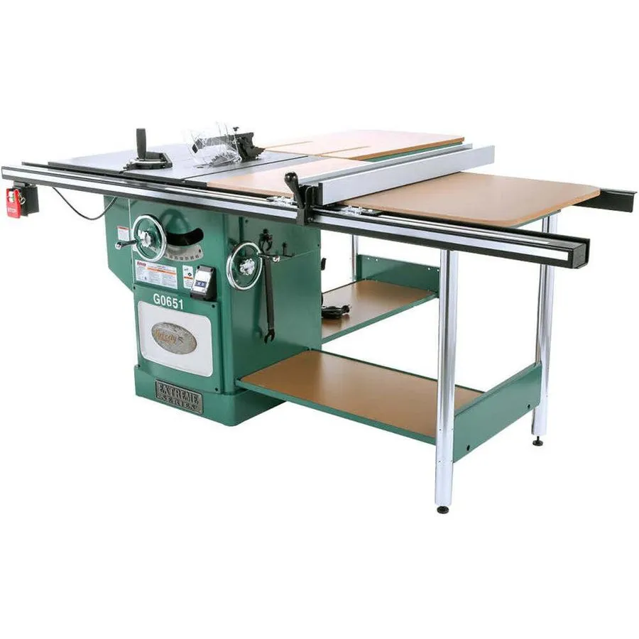 Оборудование ЧПУ Grizzly G0651 220V 10 Inch 3 HP Heavy Duty Cabinet Table Saw Ri