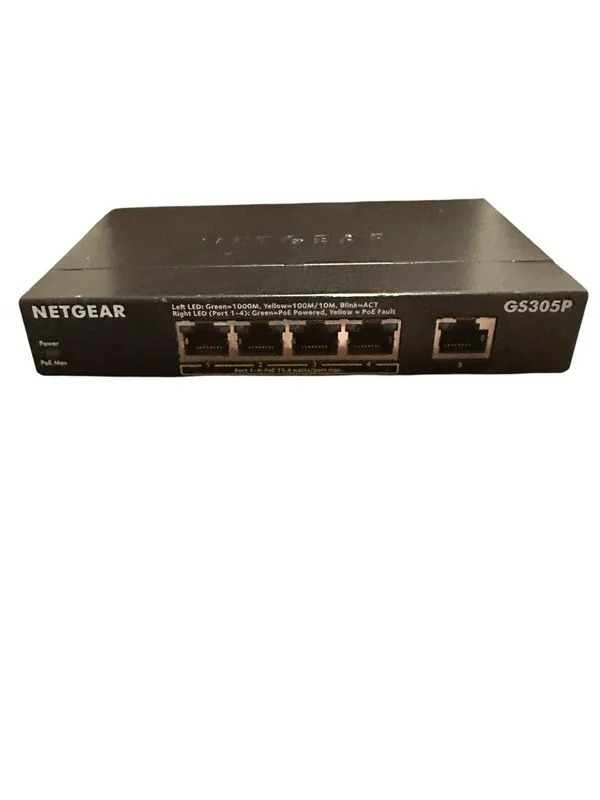 Коммутатор NETGEAR GS305P 5-Port Gigabit Ethernet PoE + Unmanaged Switch (63W)