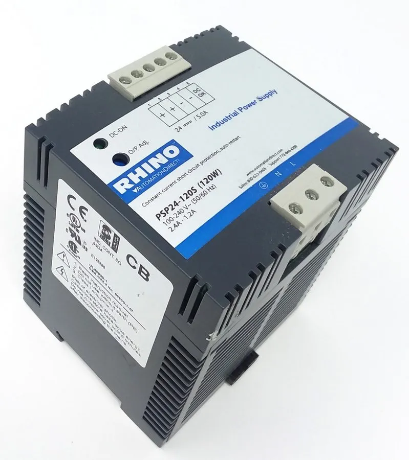 Блок питания RHINO PSP24-120S 24V DC 5A 120W DIN Rail Power Supply 120/240VAC