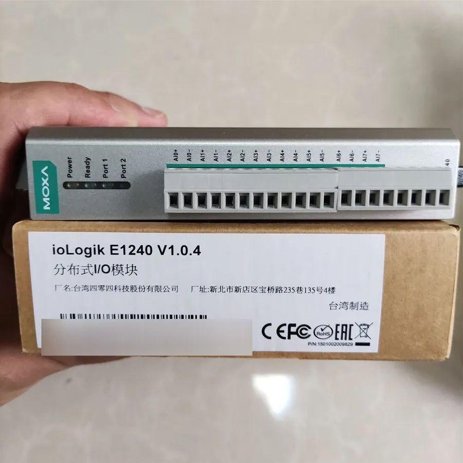 IIoT-устройство MOXA ioLogik E1240 Remote Ethernet I/O, 8AI, 2-Port Switch