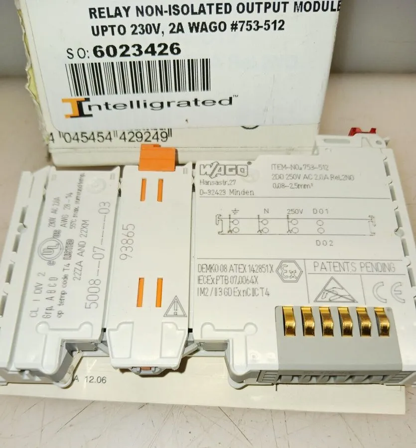 Модуль ввода-вывода Wago 753-512 Digital Relay Output Module: 2 Channels, 230VAC