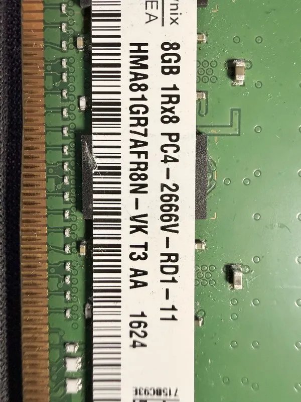Модуль памяти SK Hynix 8GB 1Rx8 PC4-2666V-RD1-11 DDR4 SDRAM ECC RAM 2666 Mhz