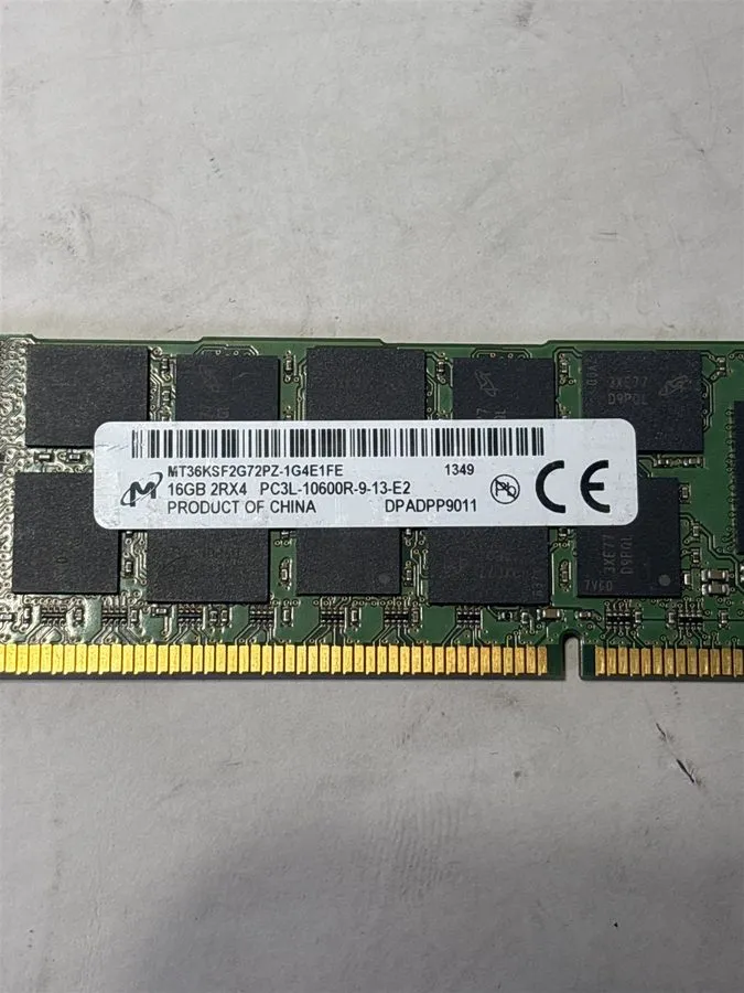 Модуль памяти Micron 16GB 2Rx4 PC3L-10600R DDR3L-1333 Server RAM MT36KSF2G72PZ-1