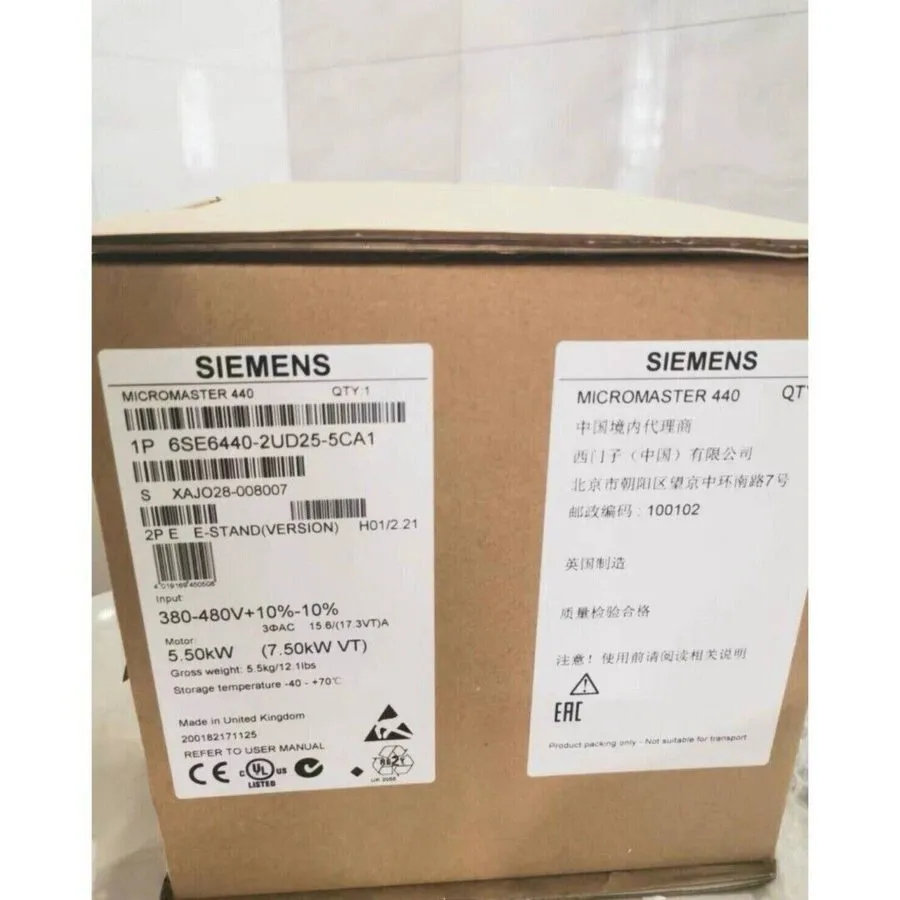 Частотный преобразователь 1 x Siemens 6SE6440-2UD25-5CA1 MICROMASTER 440 5.5kW N