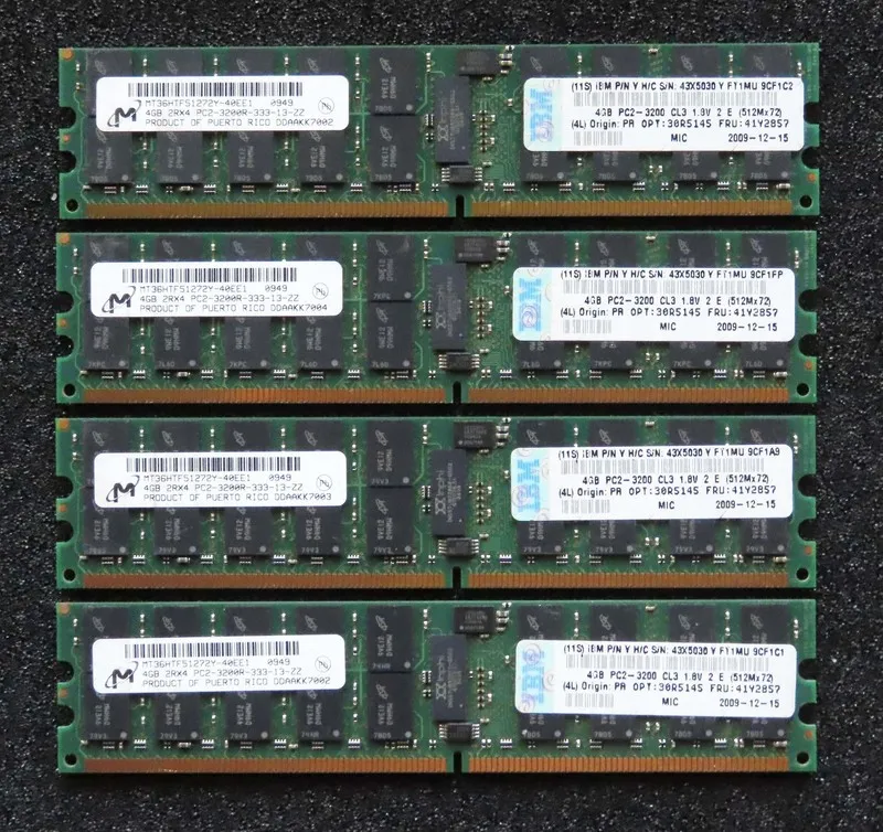 Модуль памяти x 1GB IBM PC2-3200R DDR2 ECC Registered Server RAM 4GB Tot Hynix E