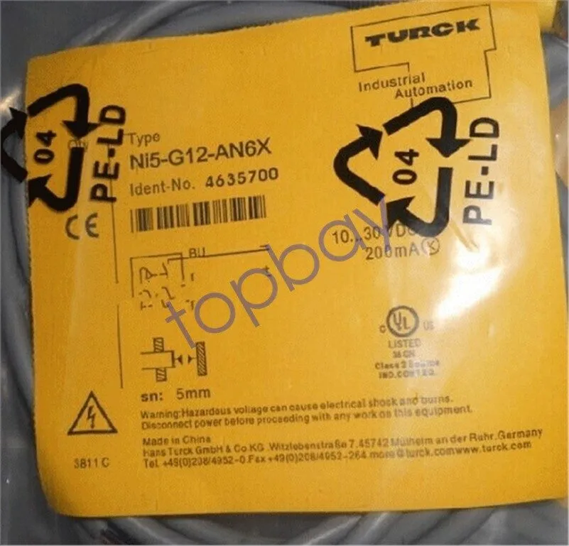 Датчик приближения TURCK PROXIMITY SENSOR NI5-G12-AN6X 10-30 VDC 200 MA