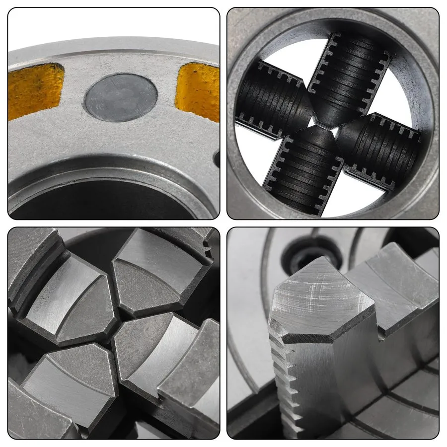 Режущий инструмент K72-2008 Inch 4 Jaw Self-Centering Lathe Chuck Reversible Jaw — фото лота 2
