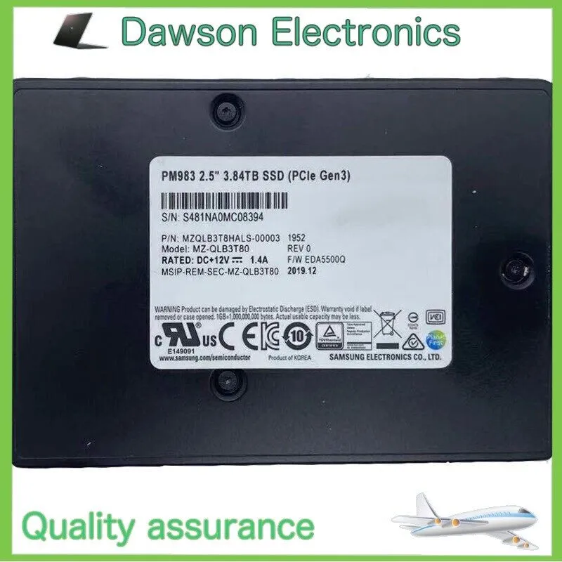 SSD-накопитель Samsung PM983 MZ-QLB3T80 3.84TB NVMe MLC Mixed Use PCIe 3.0 x4 U.