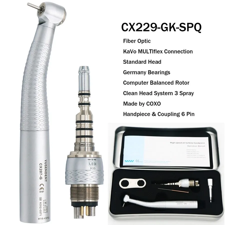 Оптический модуль US COXO Dental Handpiece Fiber Optic High Speed Turbine 6Holes — фото лота 4
