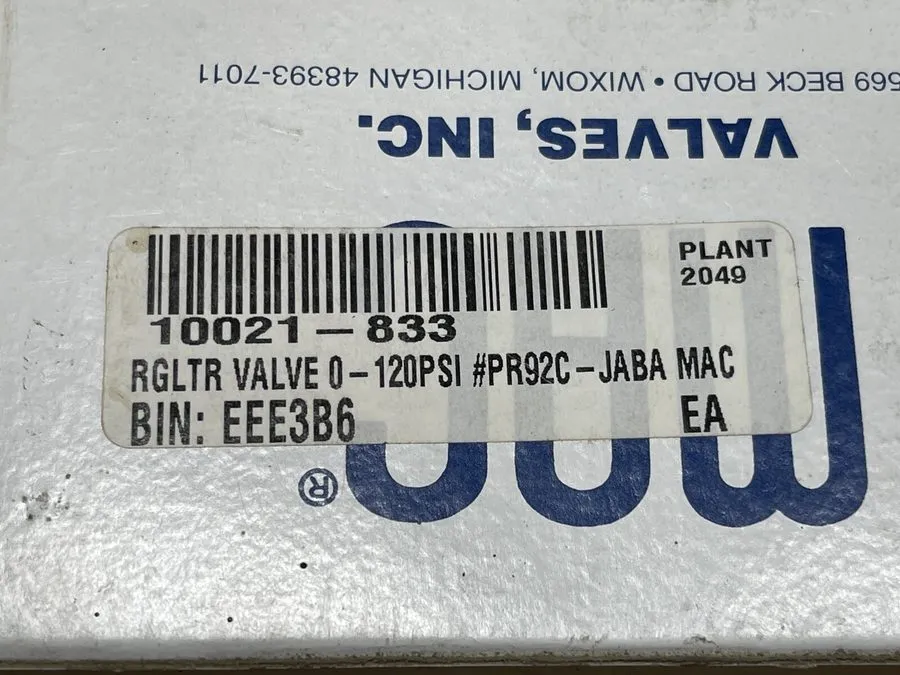 Трубопроводная арматура MAC Valves PR92C-JABA 92 Series Pneumatic Pressure Regul — фото лота 1
