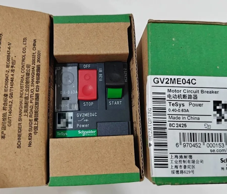 Автоматический выключатель GV2ME04C circuit breaker 0.4-0.63A