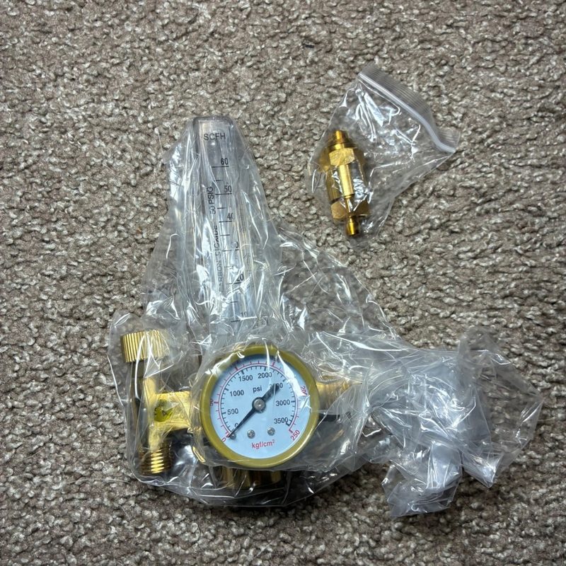 Трубопроводная арматура Argon CO2 Welding Gas Regulator Flowmeter 0-60 CFH CGA-5
