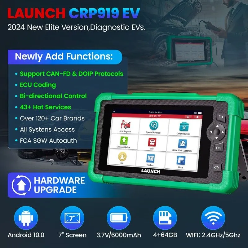 Диагностический сканер LAUNCH X431 CRP919 Bidirectional Car OBD2 Scanner Diagnos