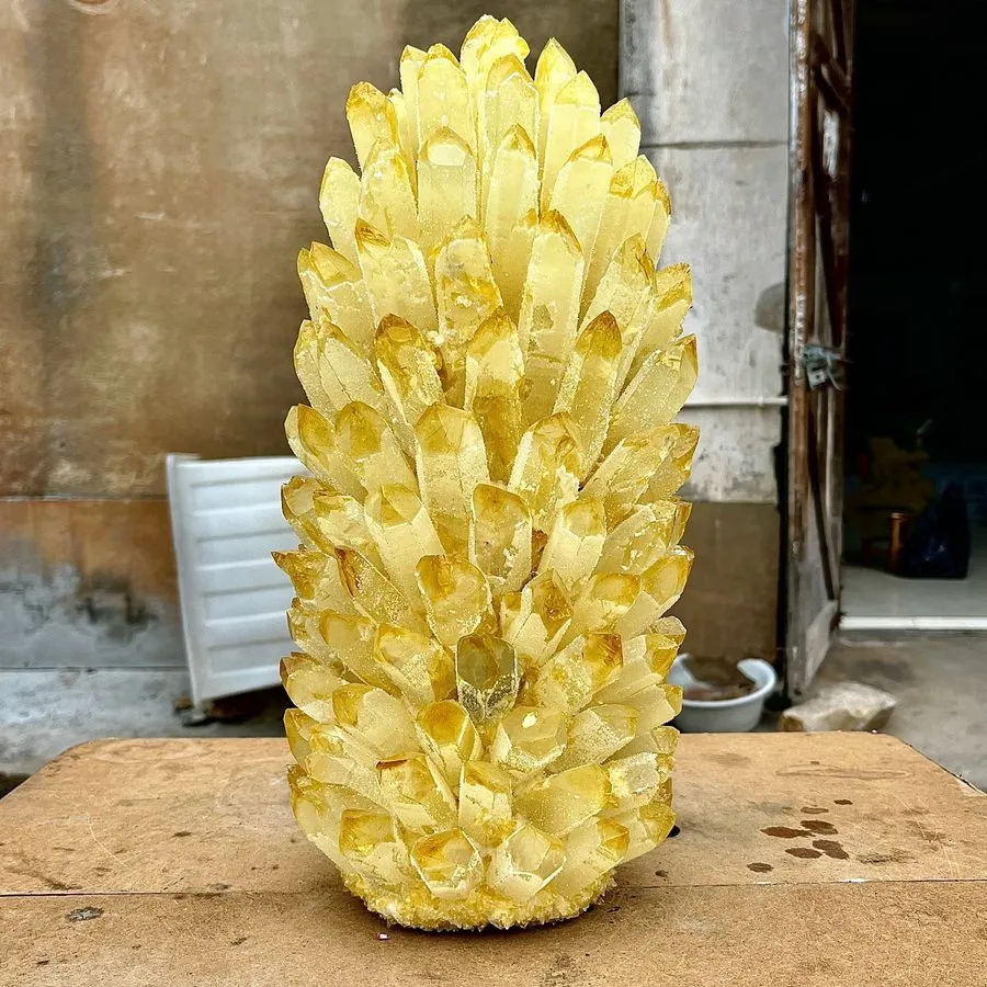 Лабораторный прибор 29.48LB Yellow Ghost Phantom Crystal Cluster Flower Raw Crys